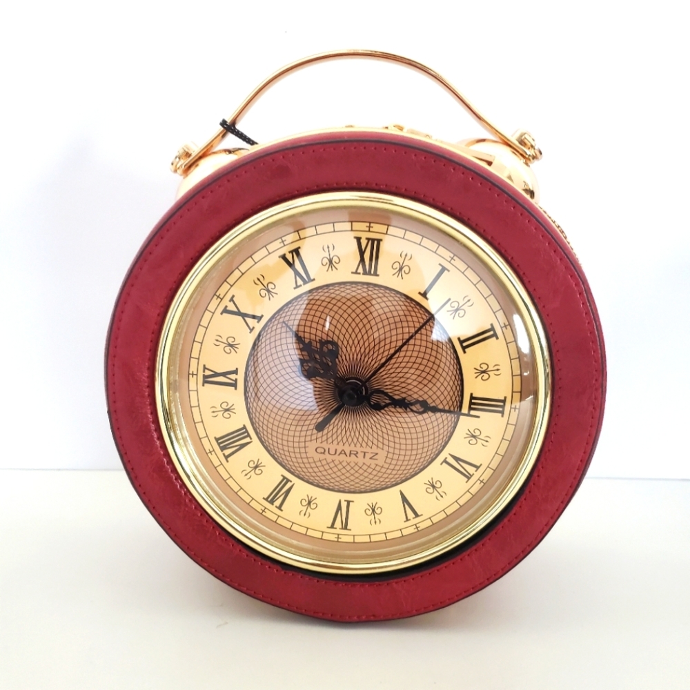 Diophy Real Working Clock Handbag Purse